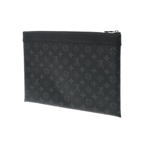 Louis Vuitton Discovery Black Pochette Clutch Gray Eclipse Bag